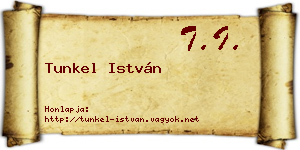 Tunkel István névjegykártya