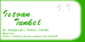 istvan tunkel business card