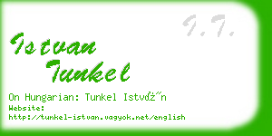 istvan tunkel business card